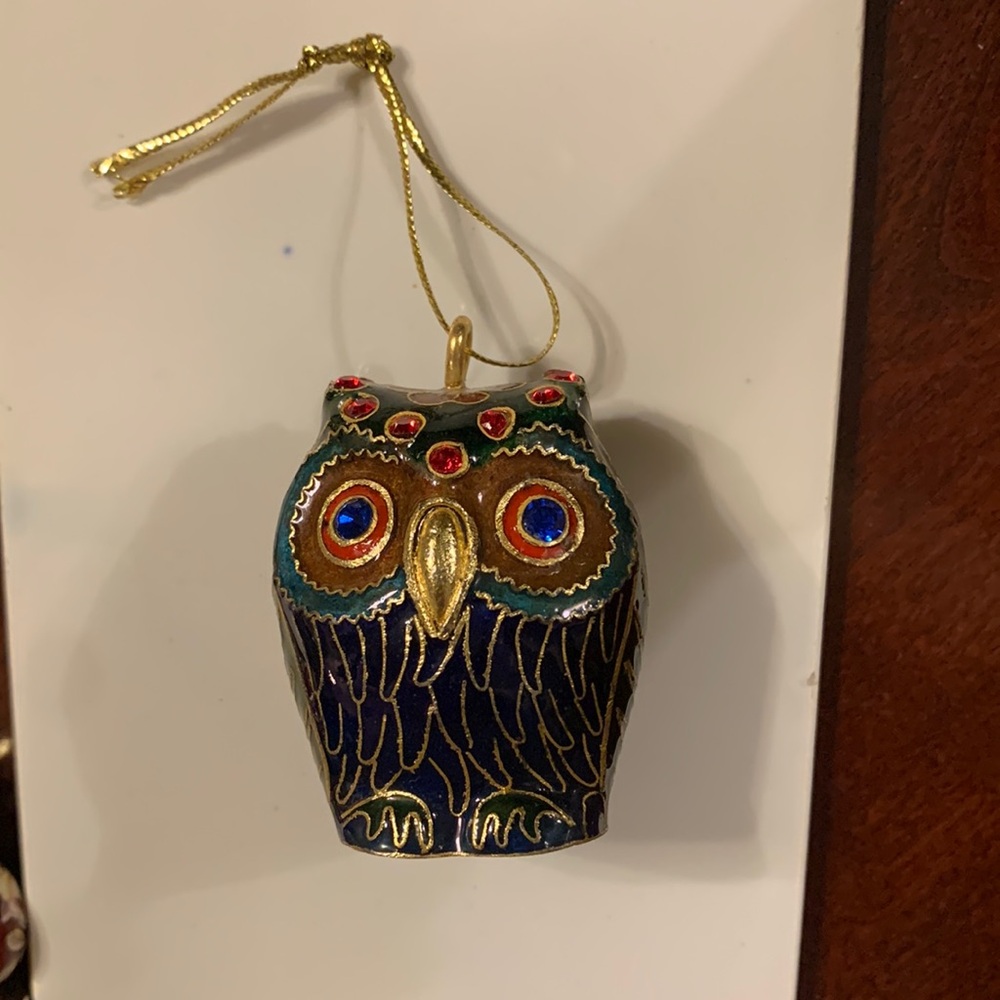 Cloisonné Owl Figurine